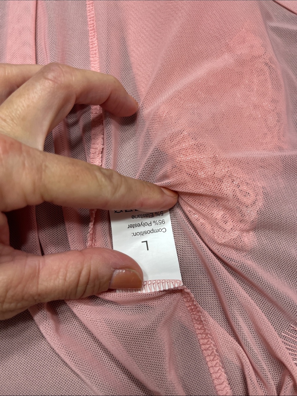 Sheer Lace-Trim Robe - Light Pink - Picture 4 of 5